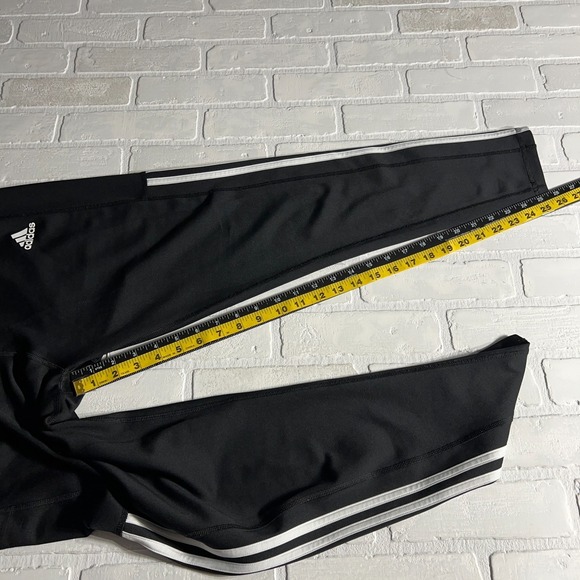 Adidas Aeroready Leggings Womens XL Black High Rise 3 Stripe Athletic Athleisure - Picture 11 of 12